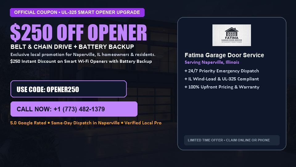 Fatima Garage Door Service $250 OFF Premium LiftMaster Opener Installation