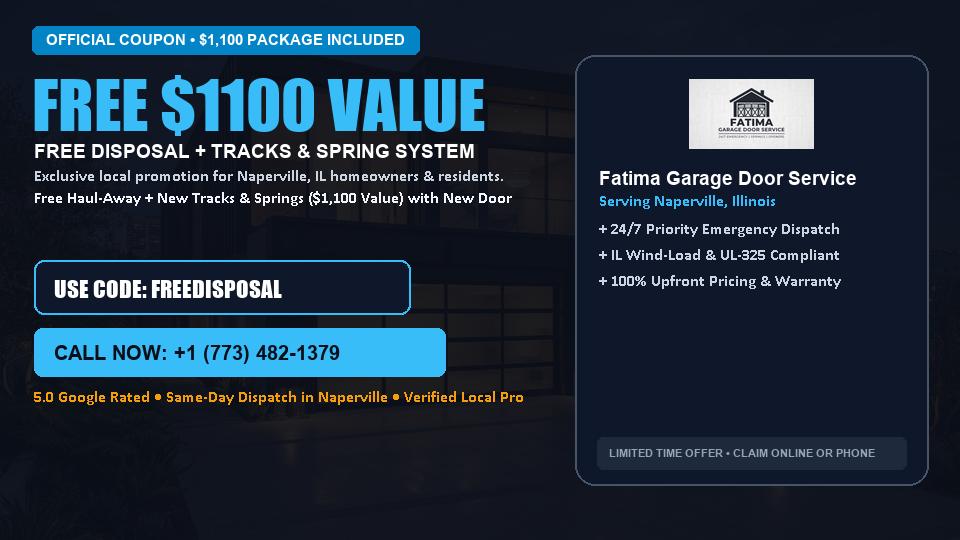 Fatima Garage Door Service FREE Haul-Away & Heavy-Duty Tracks with New Door
